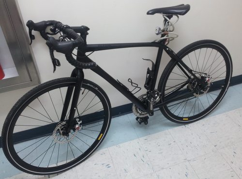 Police are looking for the original owner of this stolen racing bike they found. (Robert Morris, UptownMessenger.com)