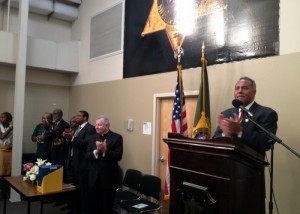 Sheriff Marlin Gusman speaks at the graduation ceremony. (photo by Timothy D. Ray for UptownMessenger.com)
