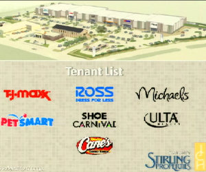 A rendering and tenant list of the Magnolia Marketplace shopping complex planned for South Claiborne Avenue. (via City of New Orleans)