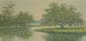 Two paintings by Alexander Drysdale, both of them titled Moss Draped Oaks and Cypress, will be sold.