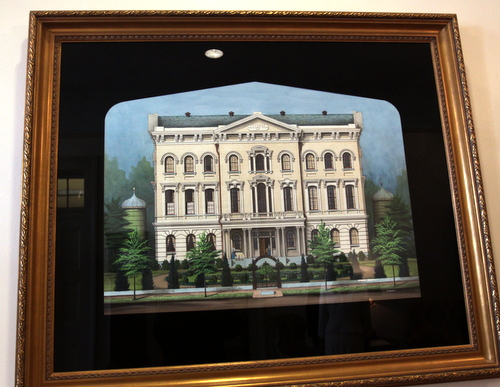 A painting of the Poydras Home's original building. (Robert Morris, UptownMessenger.com)