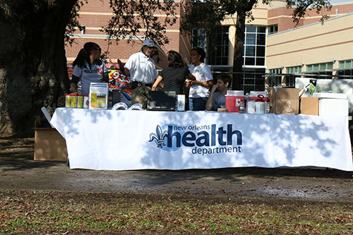 New Orleans Health Department was offering free flu shots as well as other medical services. (photo by Zach Brien for UptownMessenger.com)
