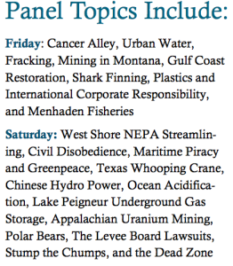 19th Annual Tulane Summit on Environmental Law & Policy panelist topics (via the Tulane Environmental and Energy Legal Society)