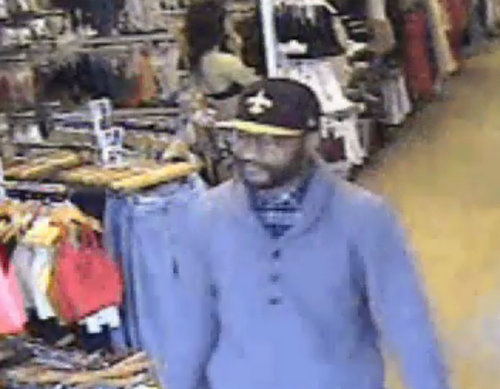 An image of the suspect in an armed robbery at American Apparel last week on Magazine Street. (via NOPD)