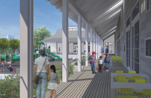 Waggoner and Ball architect's rendering. (via Isidore Newman School)