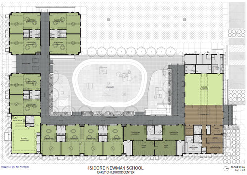 Floor plan by Waggoner and Ball. (via Isidore Newman School)