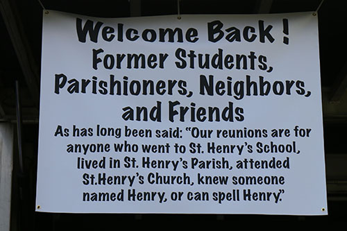 Parishioners, neighbors and the literate were all welcomed to Saturday's block party. (Zach Brien, UptownMessenger.com)