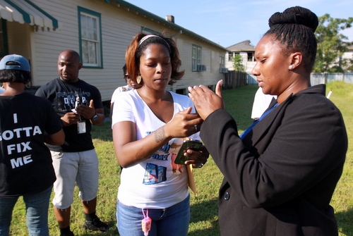 Images from a vigil Thursday afternoon for Anthony David Simon Jr., who was shot to death in February on Monroe Street. (Robert Morris, UptownMessenger.com)