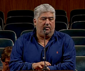 Adolfo Garcia speaks Monday before the New Orleans Board of Zoning Adjustments. (via nola.gov)