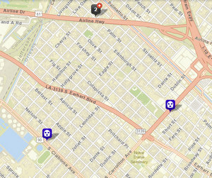 A gas station robbery on South Carrollton early Monday joins other recent holdups on South Claiborne and Airline Highway. (map via NOPD)