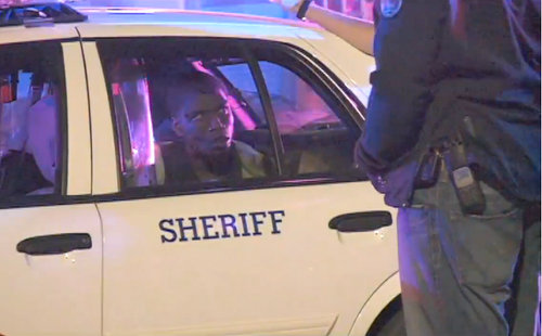 A suspect is arrested after trying to hide on the rooftop of a South Carrollton restaurant following a police pursuit that began in Jefferson Parish. (image via WWL-TV)