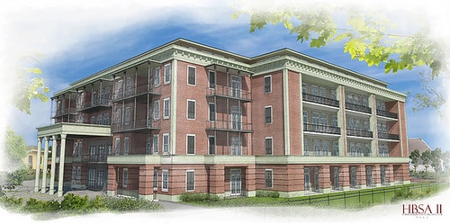 A revised rendering of the condo building planned at 225 State Street. (by Harry Baker Smith Architects)