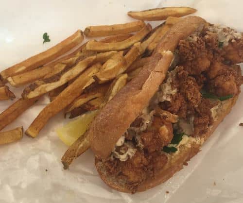 A po-boy and fries from Fat Boy Pantry. (via the restaurant's Facebook page)