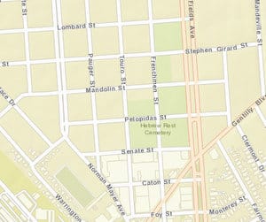 The incident is not yet listed on crime maps, but the 4200 block of Touro is between Mandolin and Pelopidas streets. (map via NOPD)