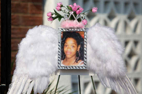 A photo of Arabian Gayles surrounded by angel wings. (Sabree Hill, UptownMessenger.com)