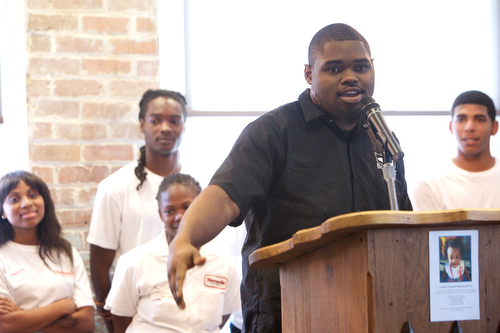 "I was looking for a job and I found a career," said Chris Okorie, a Cafe Reconcile graduate who know is a chef at Borgne Restaurant. (Sabree Hill, UptownMessenger.com)