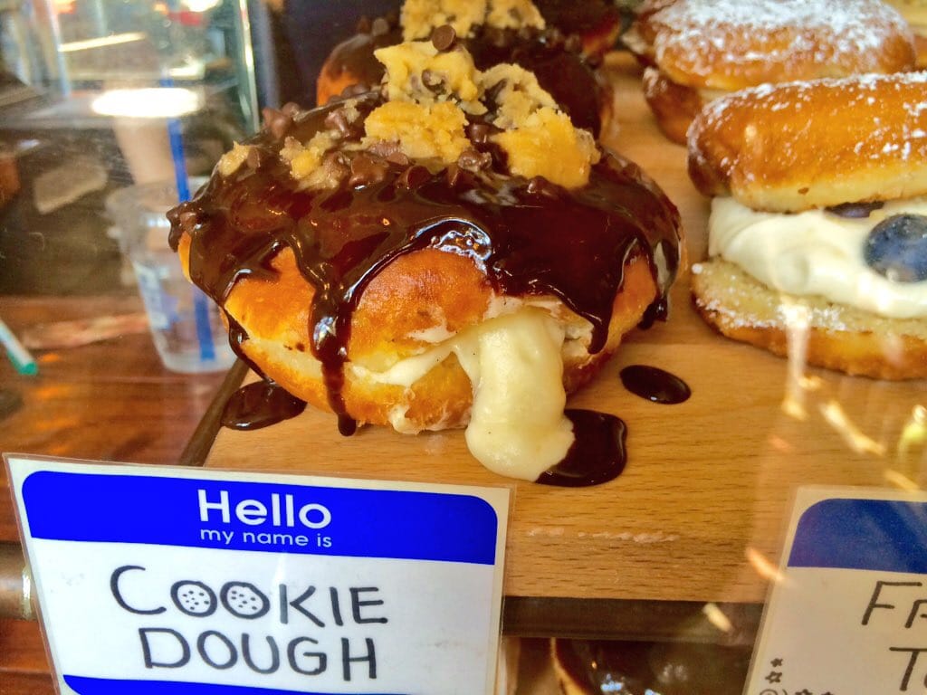 Cookie Dough Chocolate Glaze Donut (Kristine Froeba)