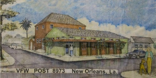 A rendering of the proposed renovations to the VFW hall. (courtesy of the New Orleans VFW)