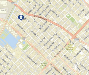 Hamilton Street armed robbery. The robbery attempt on Camp Street is not yet shown on NOPD crime maps. (map via NOPD)