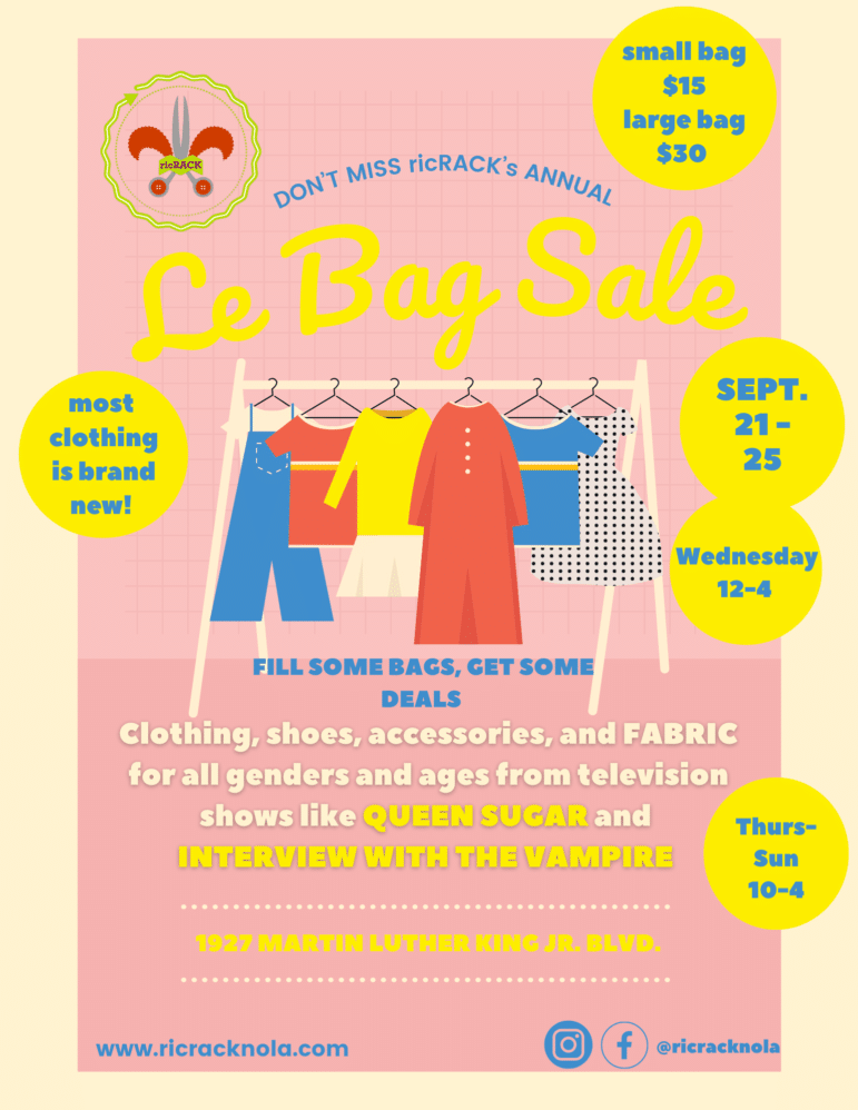 Le Bag sale x ricRACK supports sustainable clothing practices